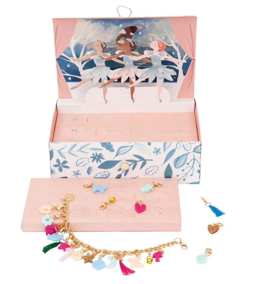 Meri Meri Winter-Ballerina-Charm-Armband Adventskalender-Koffer für Mädchen