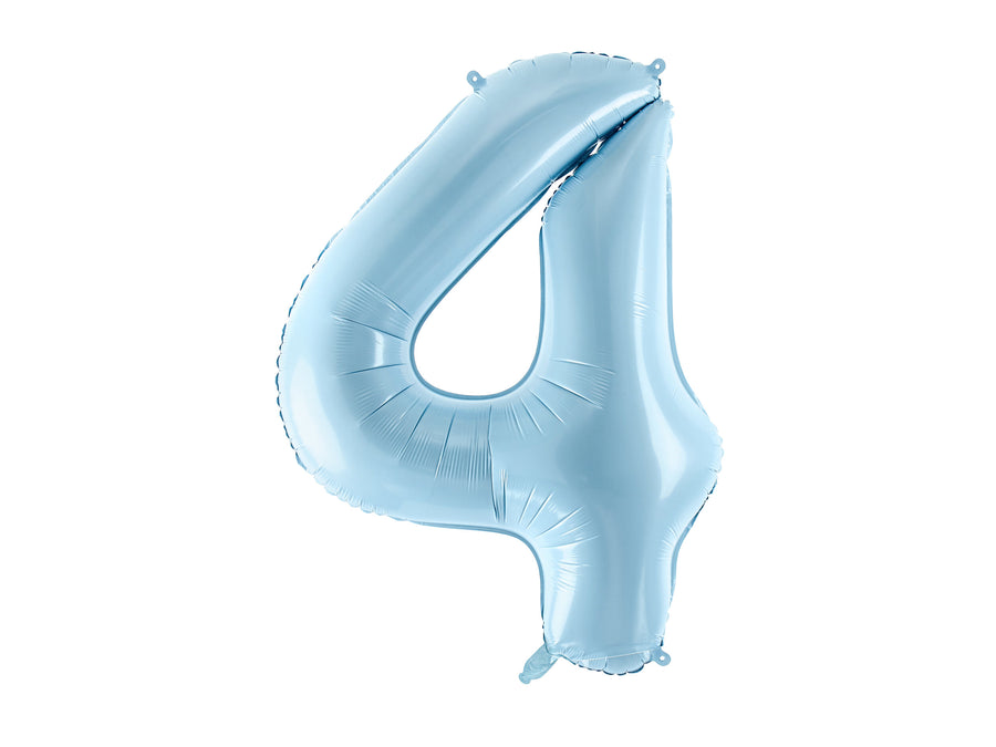 XL Folienballon Blau Zahl "4"