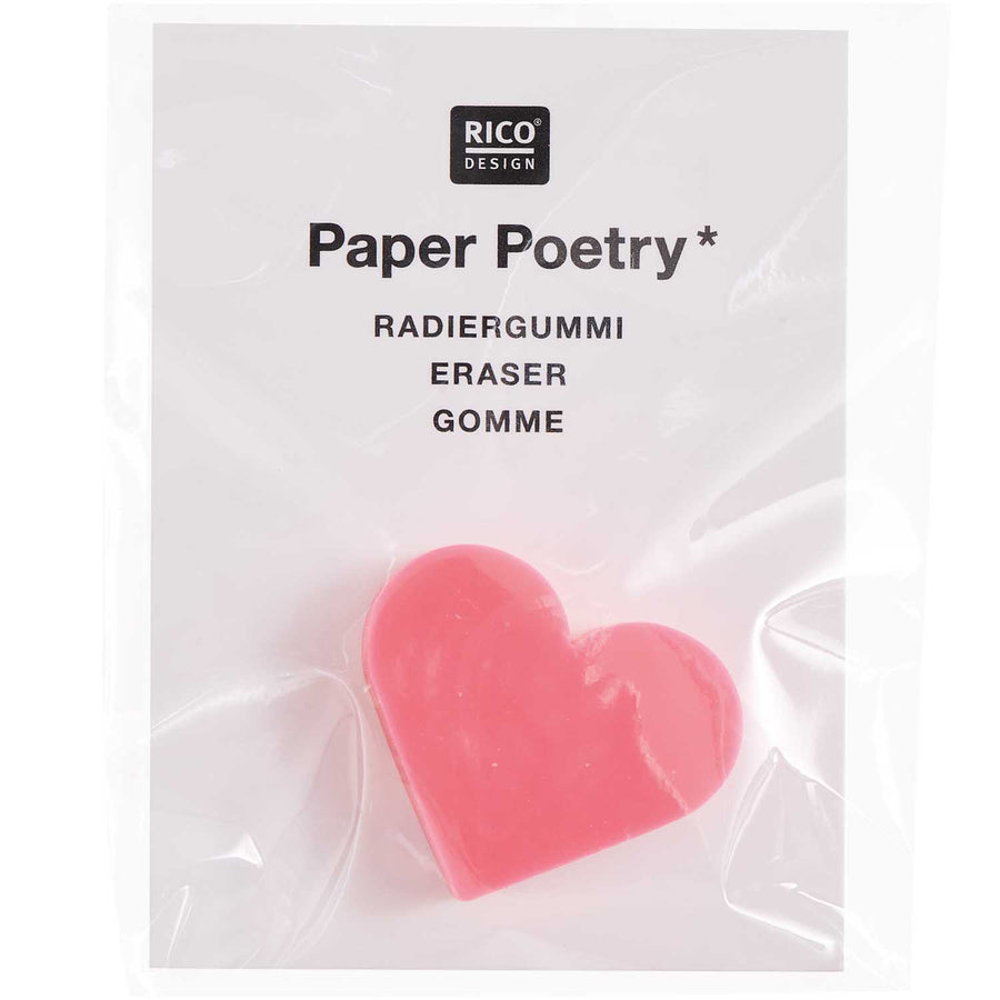 Radiergummi Herz Neonpink