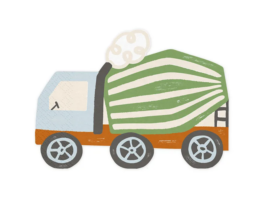 Partybox Baustelle - Kindergeburtstag Deko Set mit Tellern, Bechern & Ballons