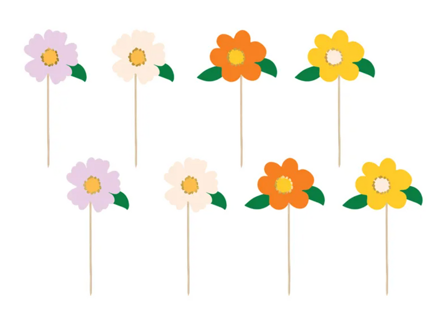 Cake topper flower mix colorful