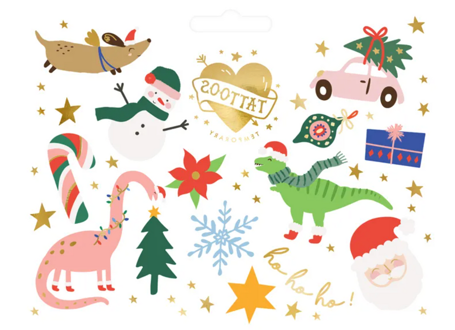 Abwaschbare Weihnachts-Tattoos für Kinder, süßes Geschenk für Adventskalender und ein tolles Weihnachtsgeschenk für Kinder