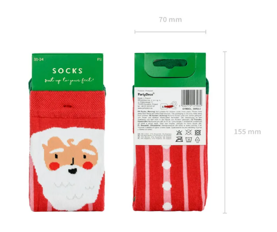 Weihnachtsmann-Socken Gr.27-34