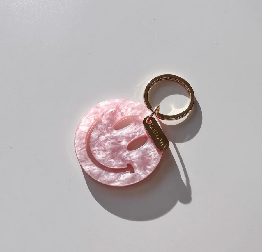 LouLoto Keychain Pink Smiley