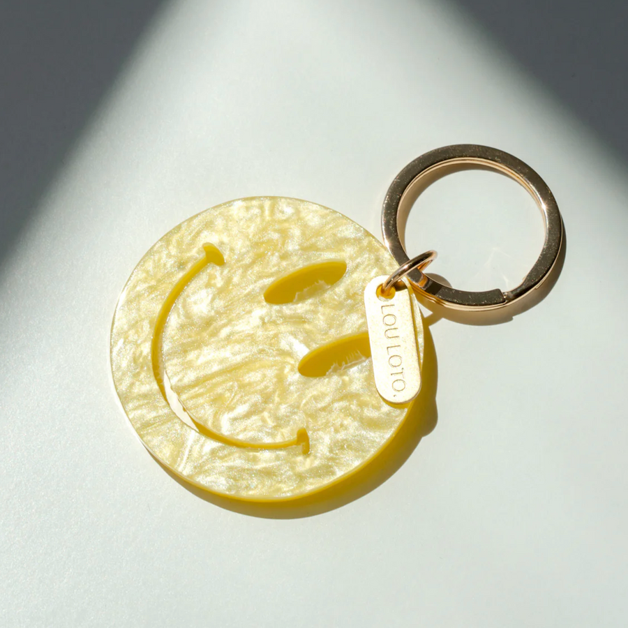 LouLoto Keychain Yellow Smiley