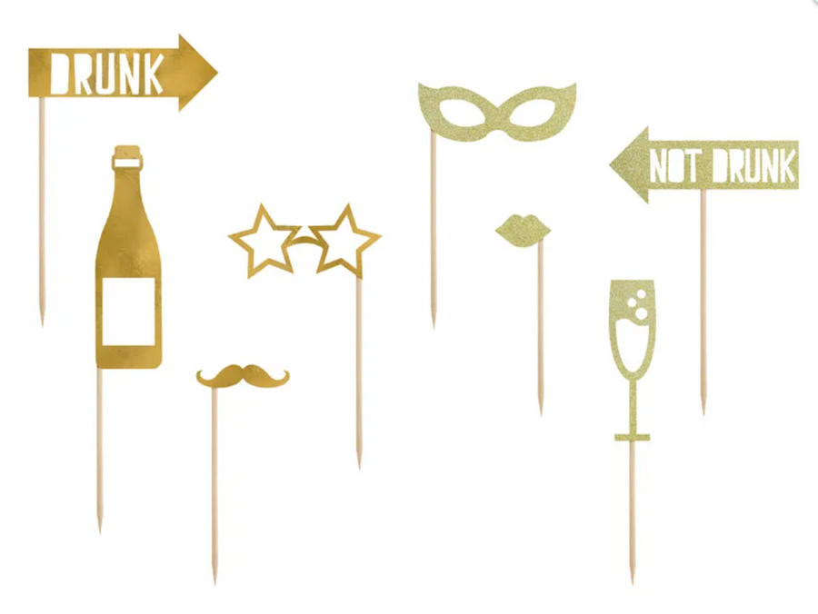 Silvester Accessoires für Foto Fun –