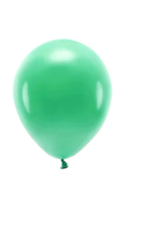 Natural balloons: Eco Balloon Mix – set of 10 GREEN natural balloons for the birthday party!