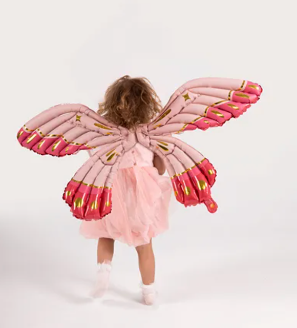 Folienballon Schmetterlingsflügel 102 x 50 cm Rosa