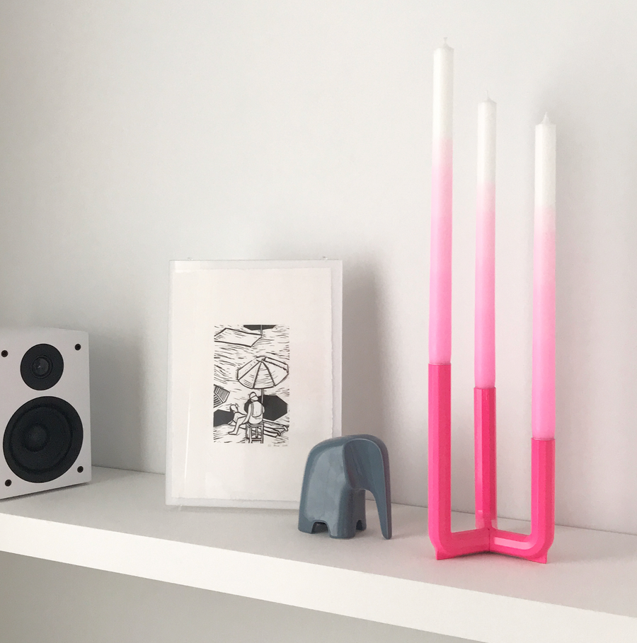 XXL Candles  Dip Dye Hot Pink Länge 35cm