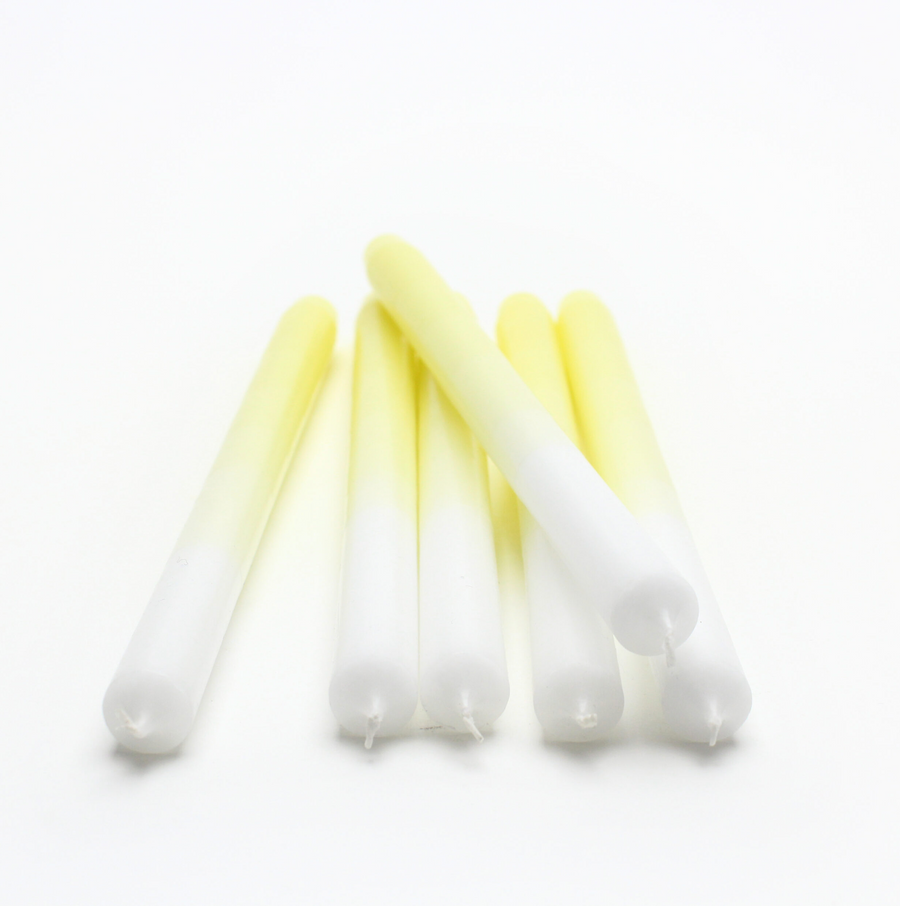 XXL Candles  Dip Dye Yellow Länge 35cm