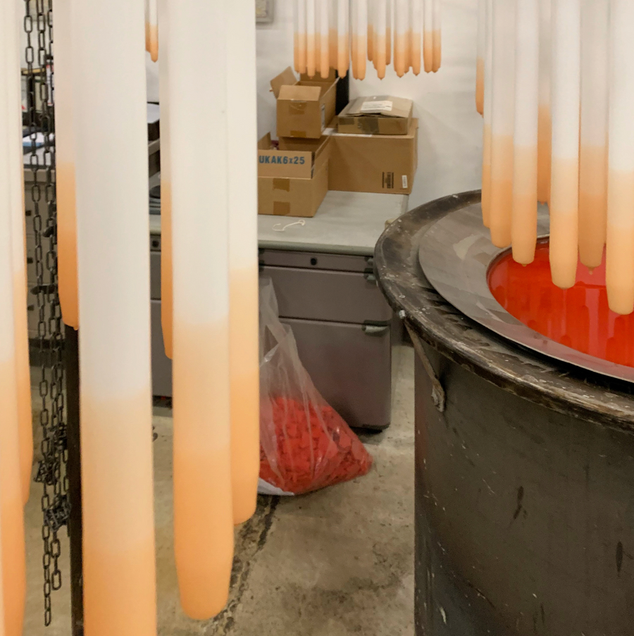 XXL Candles  Dip Dye Orange Länge 35cm