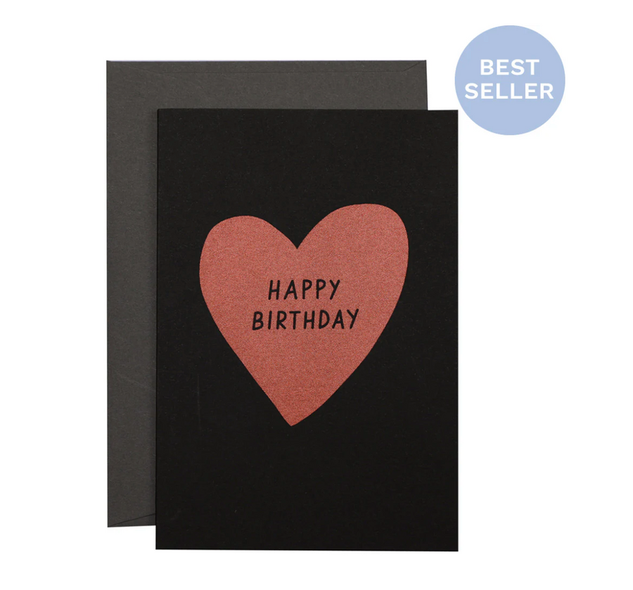 Klappkarte Copper Happy Birthday Heart