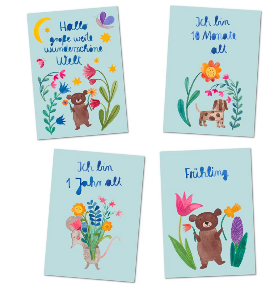 Baby Meilsenteinkarten von Frau Ottilie
