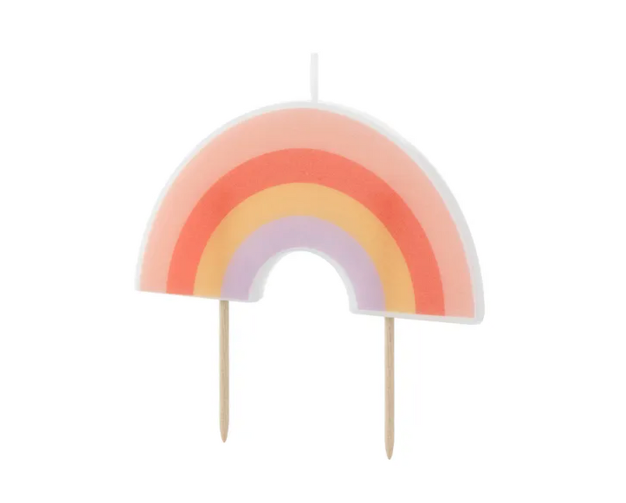 Regenbogen Kerze groß