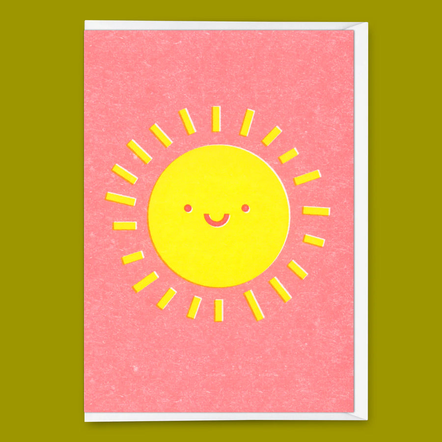 Grußkarte "Smiling sun" | Schöne Klappkarte für jeden Anlass
