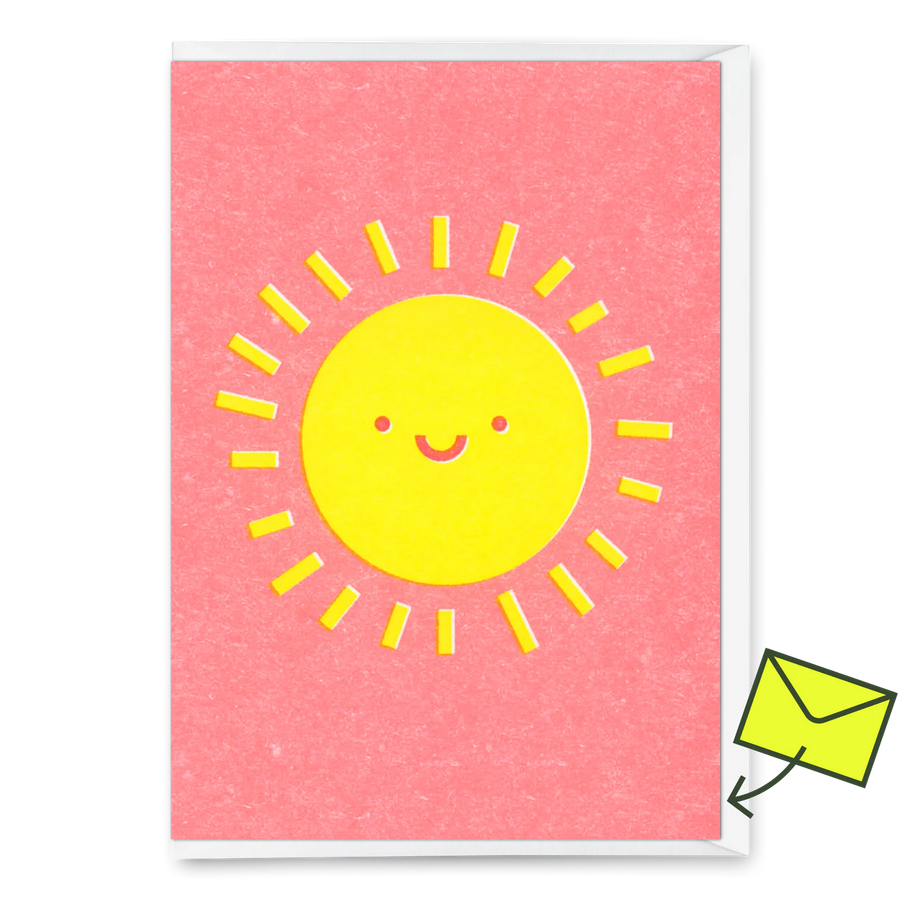 Grußkarte "Smiling sun" | Schöne Klappkarte für jeden Anlass