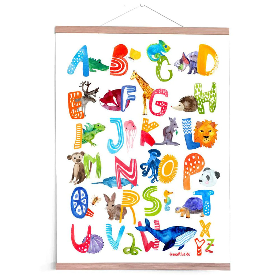 ABC poster *animals* colorful, English version 