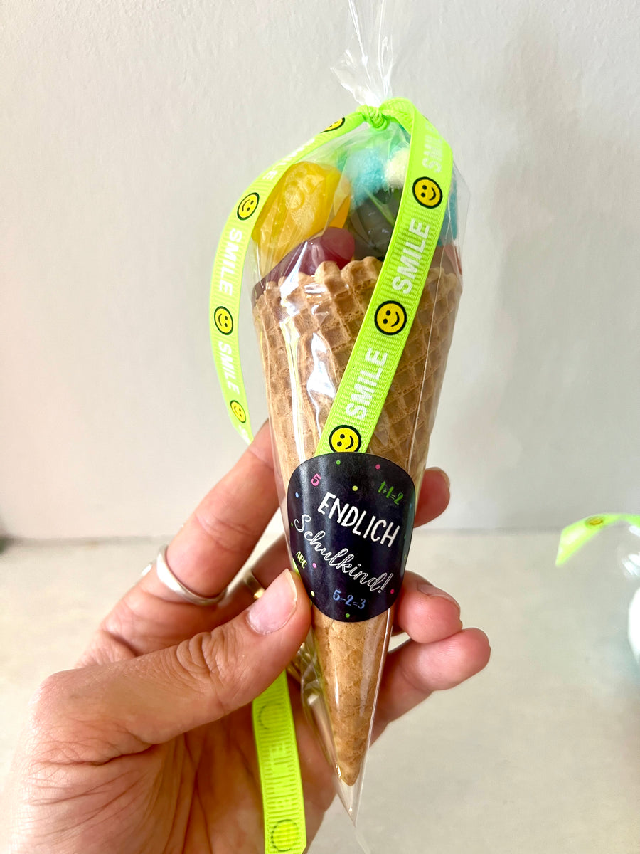 Mini Schultüte als Mitgebsel zum Schulanfang