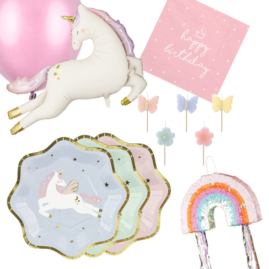 Kindergeburtstag Einhorn Set mit Folienballon
