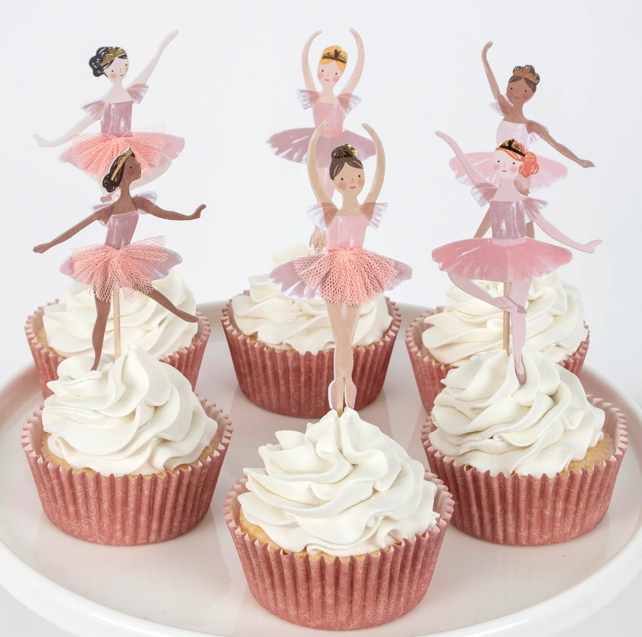 Kindergeburtstags Ballett Deko Set von Meri Meri mit Muffin Set