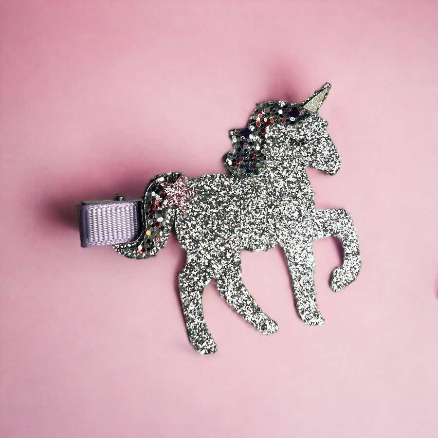 Hair clip for children sparkling unicorn