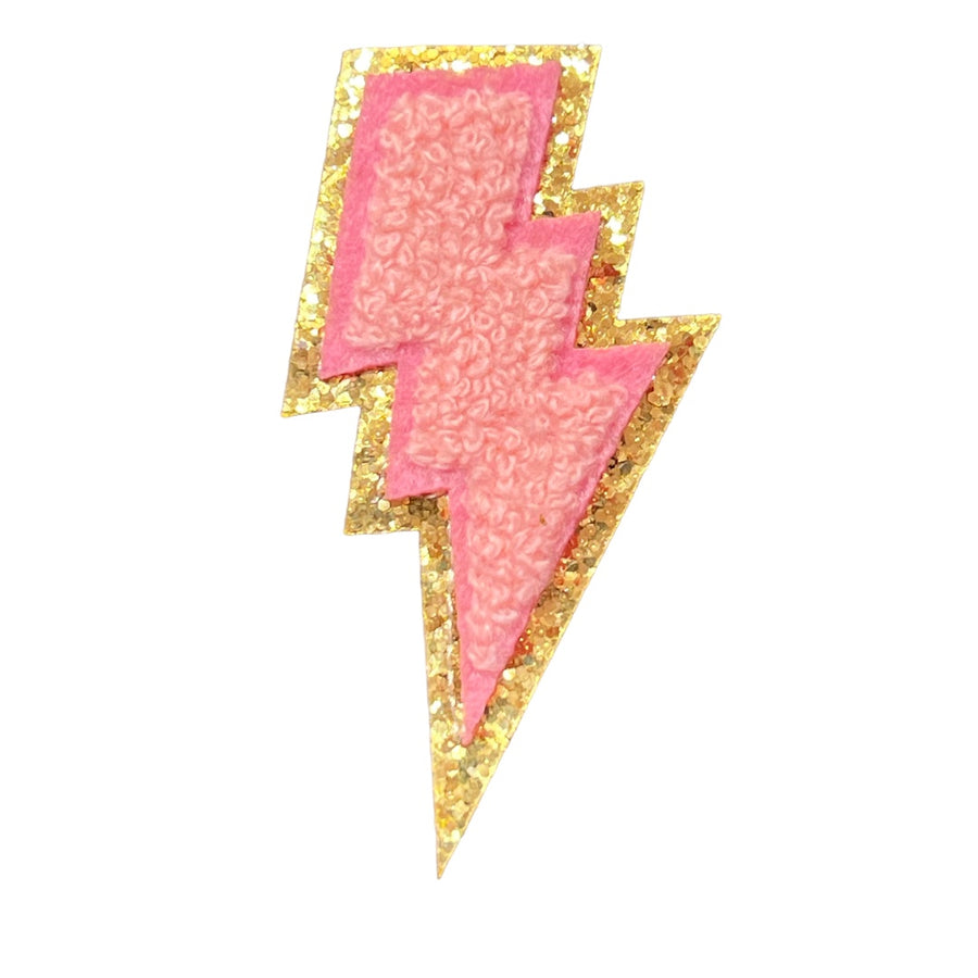 Iron-on patch lightning pink