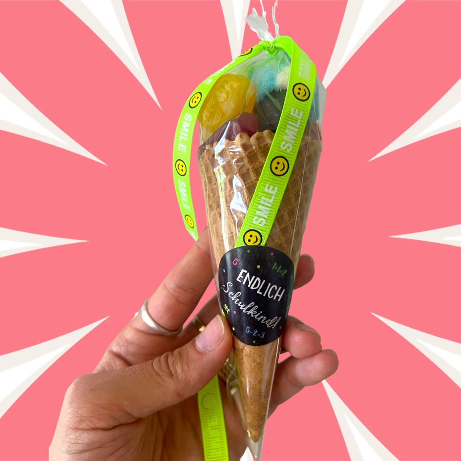 Mini Schultüte als Mitgebsel zum Schulanfang
