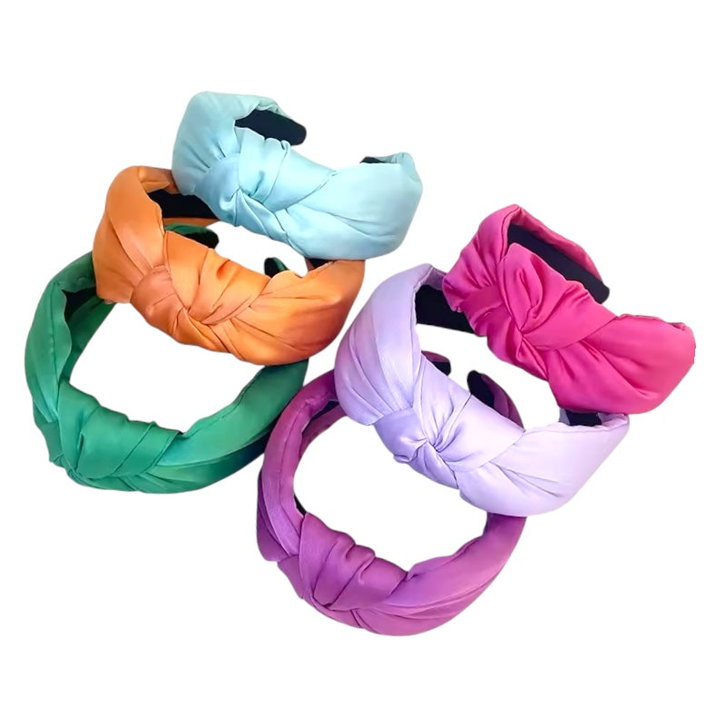 Haarreif aus Satin mit Knotendetail