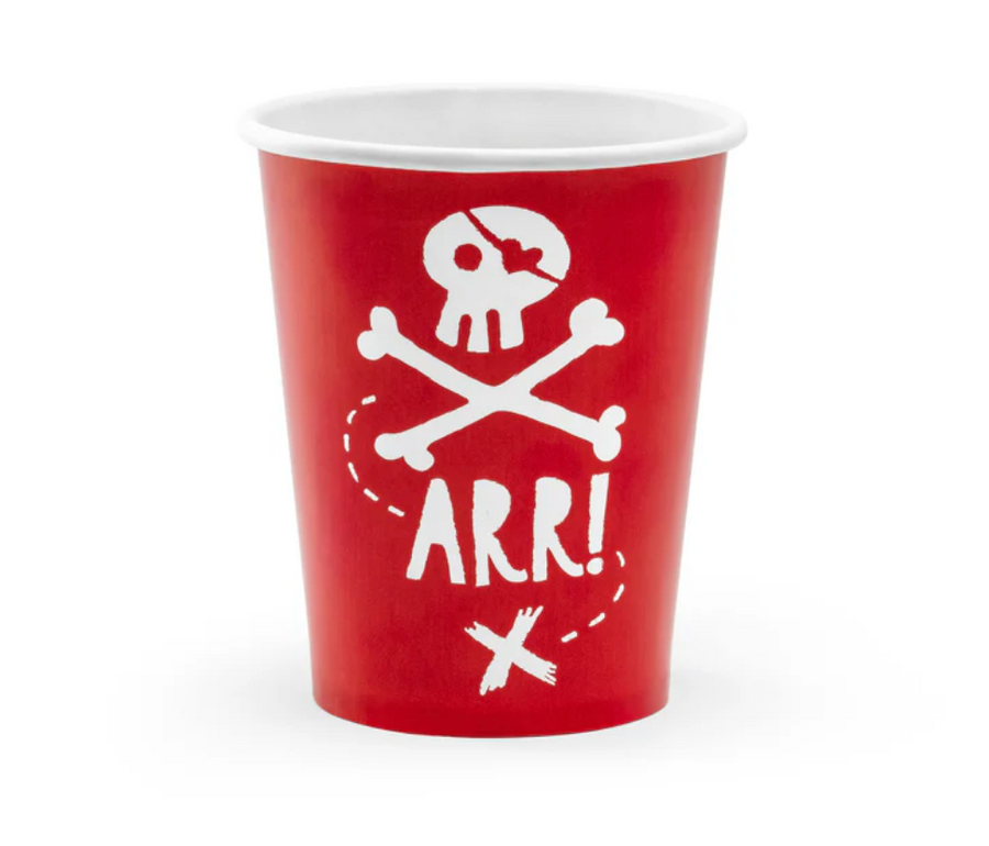Pirat Kindergeburtstagsdeko mit Bechern