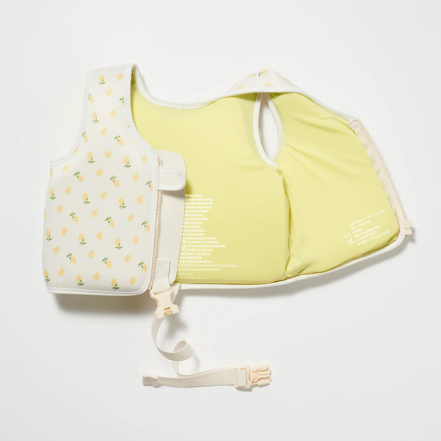 Learn-to-swim life jacket with lemon print 2-3 years