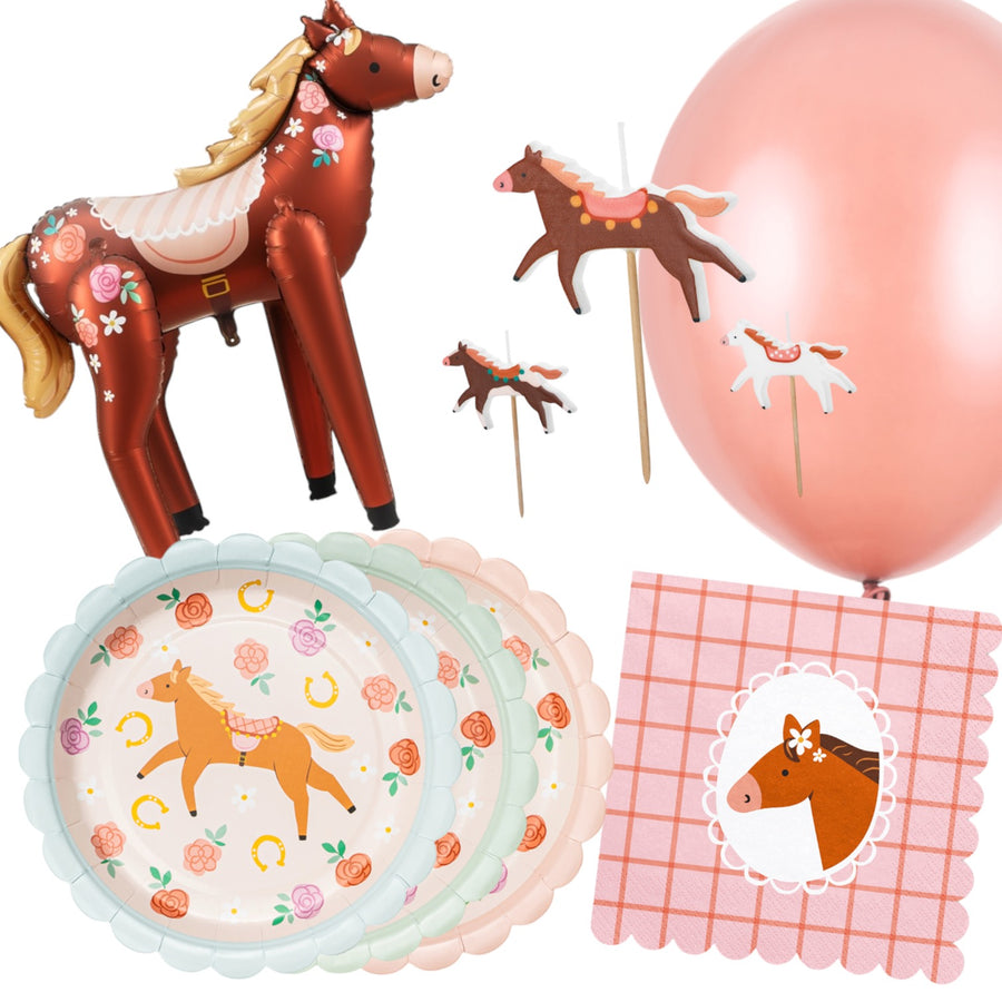 Kindergeburtstag_Pferde_Deko_Set_mit_Pferde Accessoires