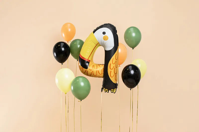 Folienballon Tier-Zahl zum 4. Geburtstag