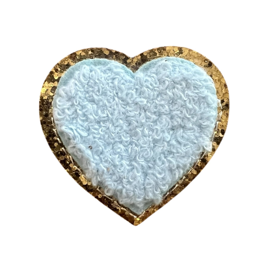 Bügelpatch Herz Hellblau