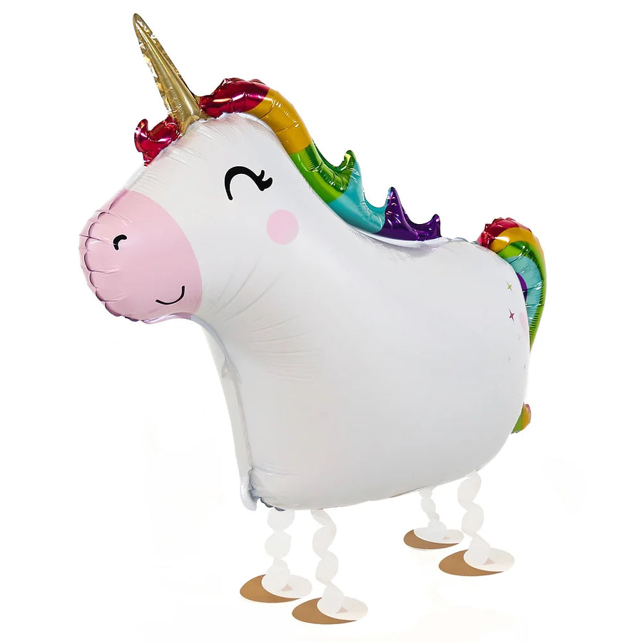 Mit Helium befüllter Airwalker Ballon Einhorn