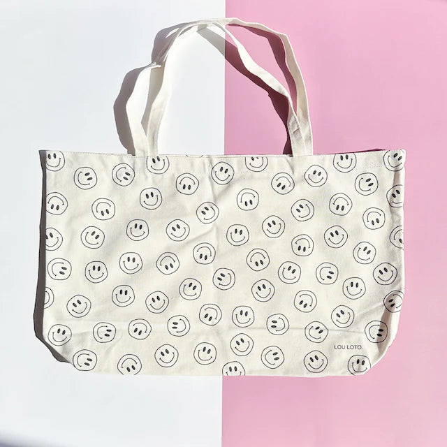 Smiley XL Shopper, schwarz von Lou Loto