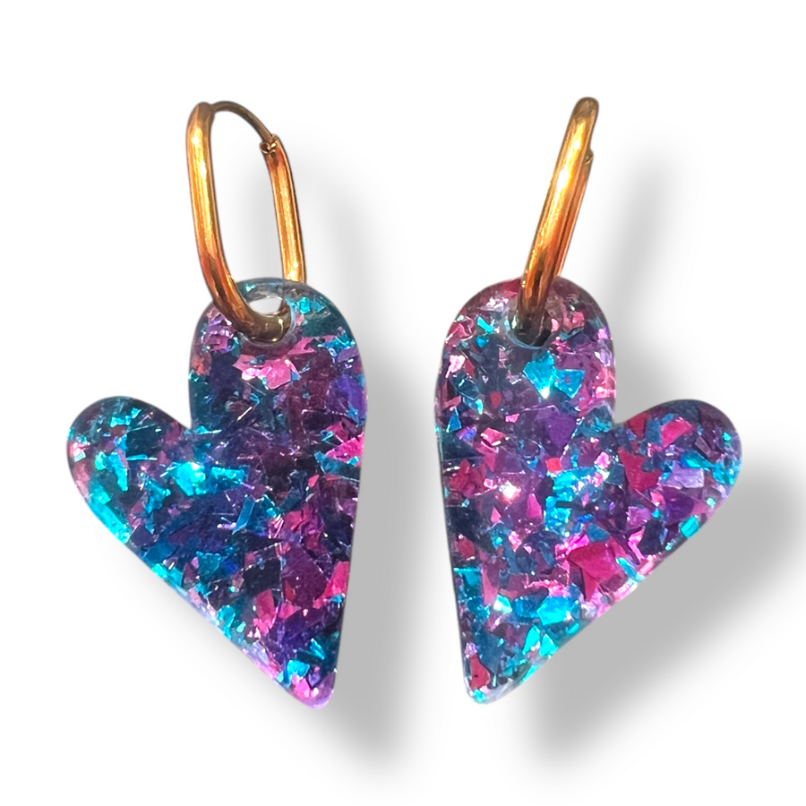 Heart to Heart Earrings Disco