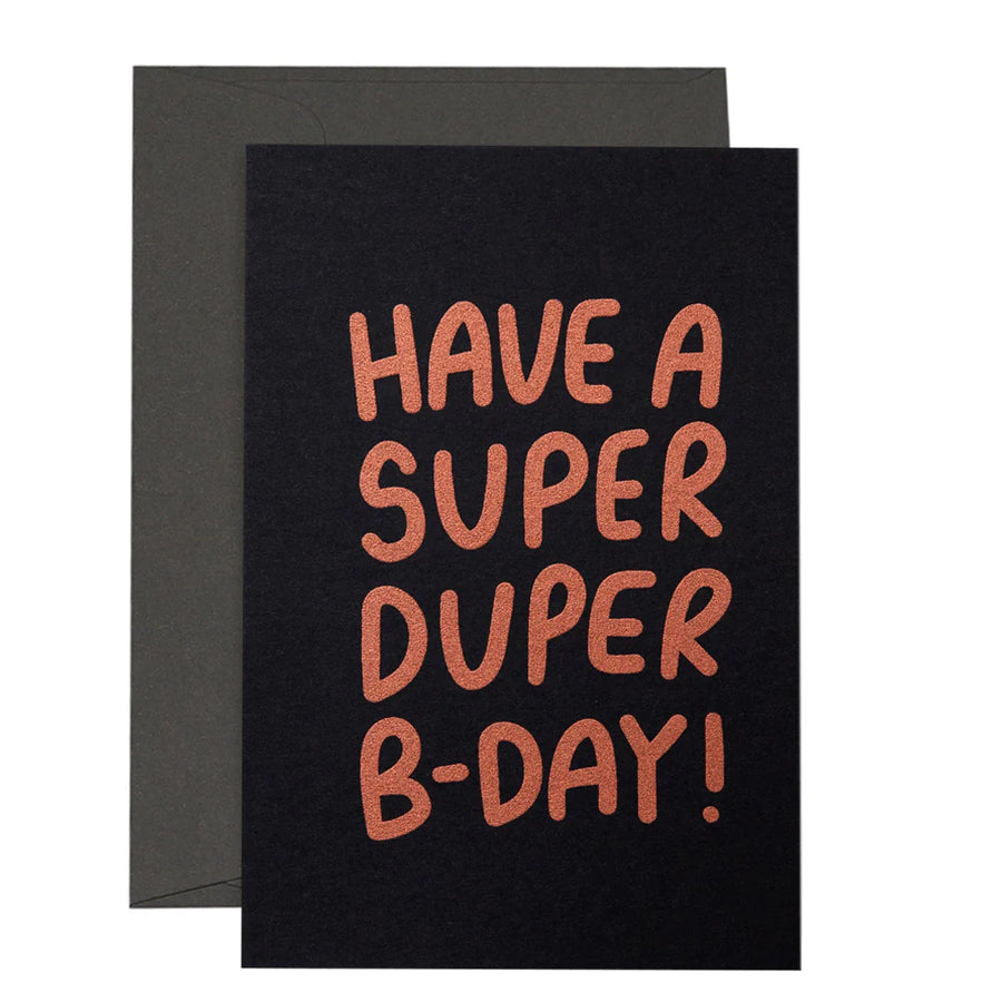 Klappkarte Super Duper happy BDay