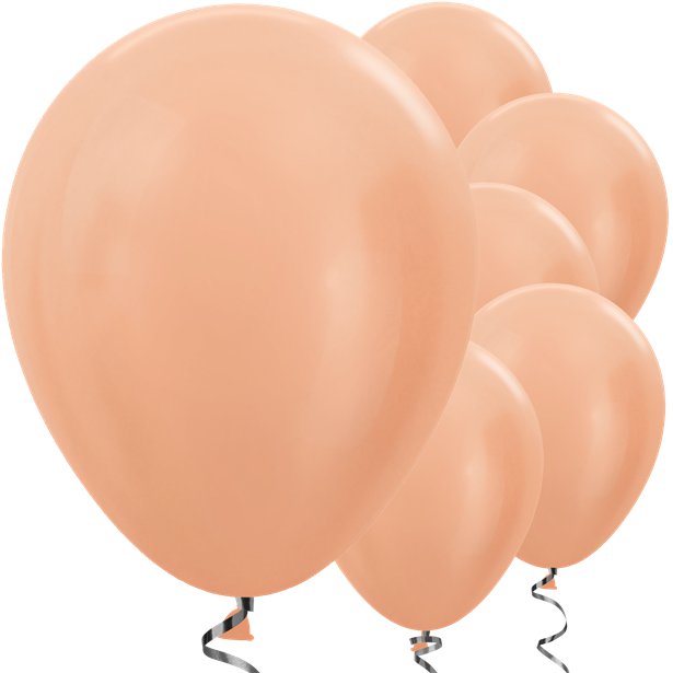 25 balloons in peach