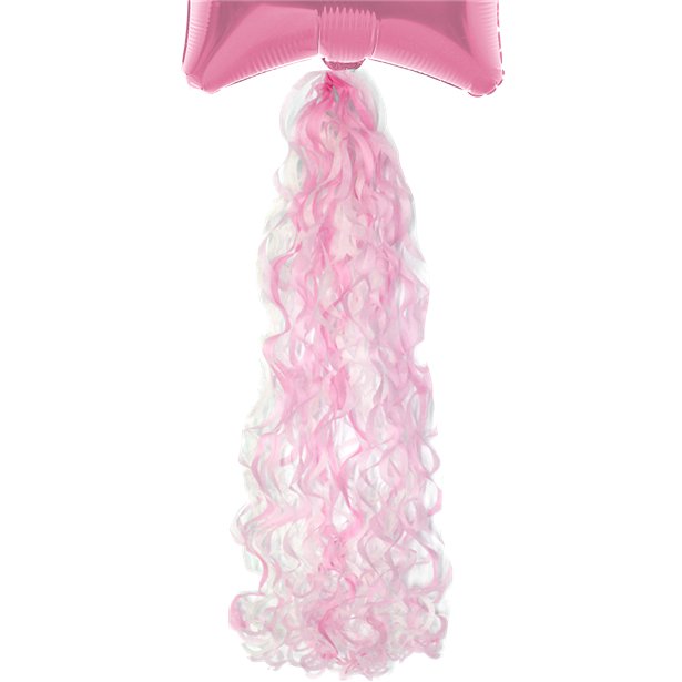 Balloon tail pink/white