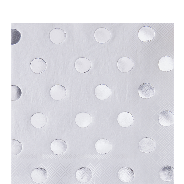 Silver dots napkins