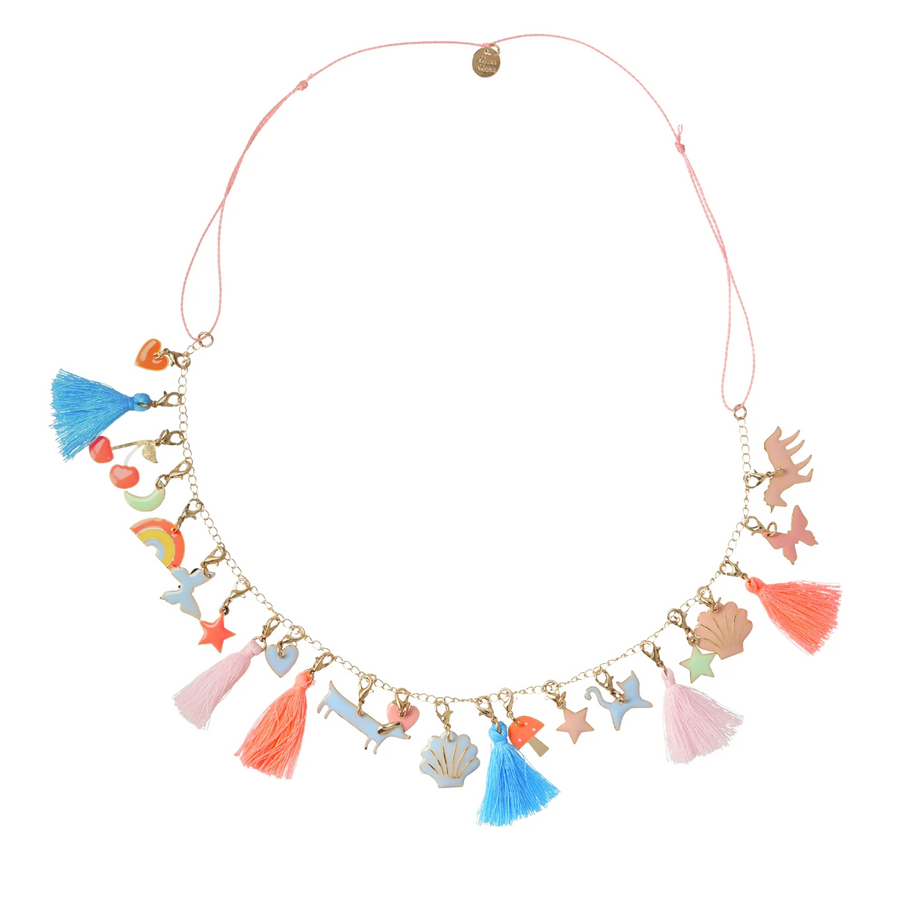 Meri Meri Advent Calendar Charm Necklace with cute pendants and suitcase
