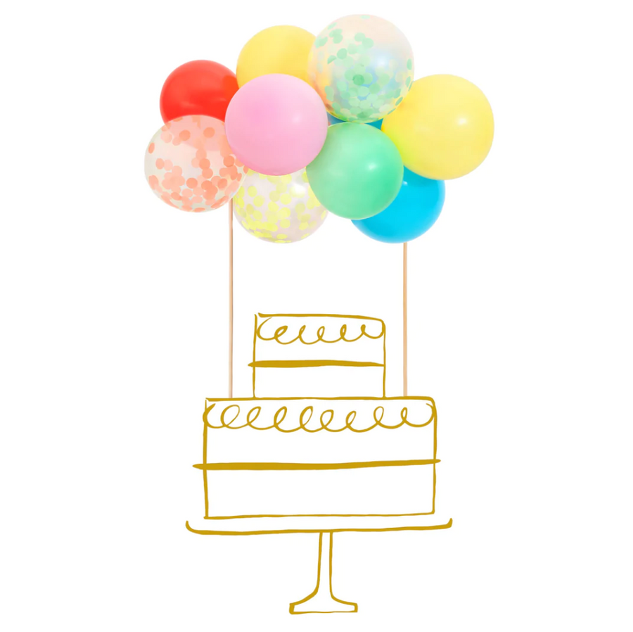 Meri Meri Balloon Cake Topper Rainbow
