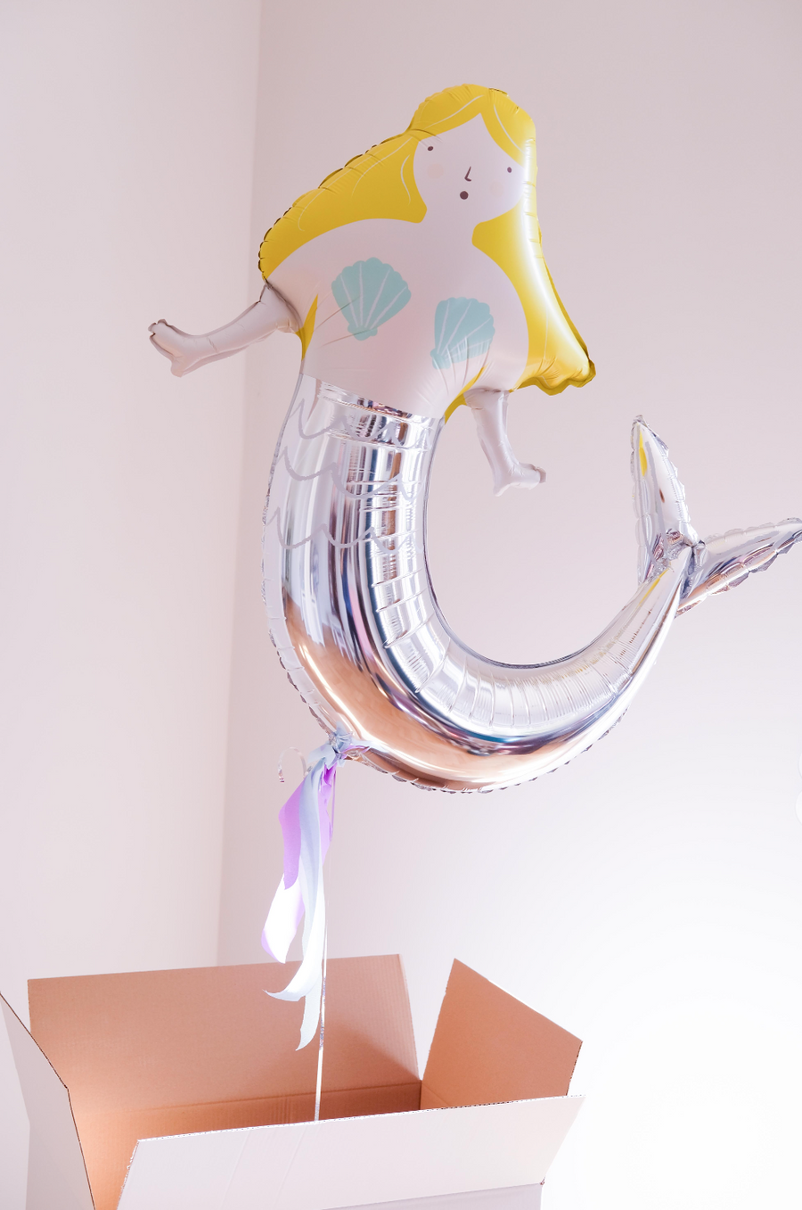 Meri Meri mermaid balloon filled with helium
