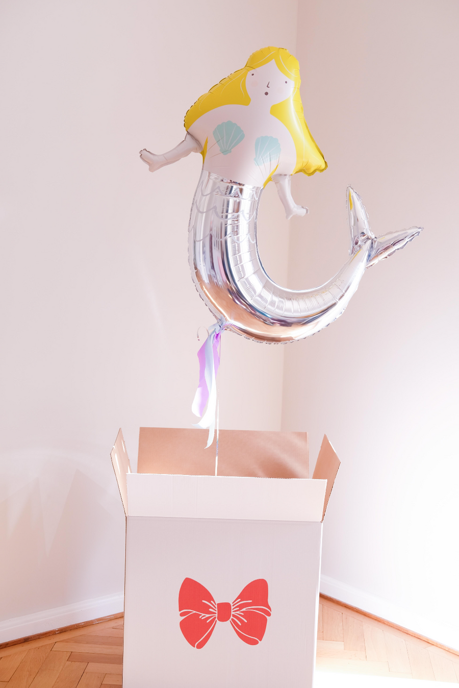 Meri Meri mermaid balloon filled with helium