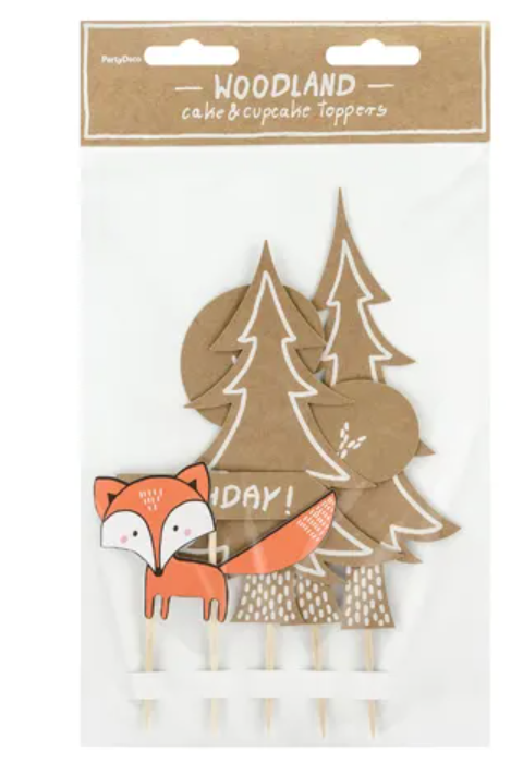 Forest animals party decoration set for 6 people