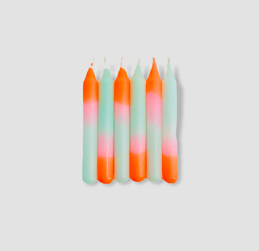 Kerzen für den Geburtstagszug Neon Soft