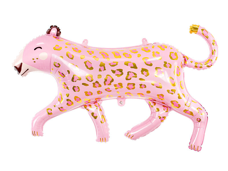 Foil balloon Pink Leopard filled with helium