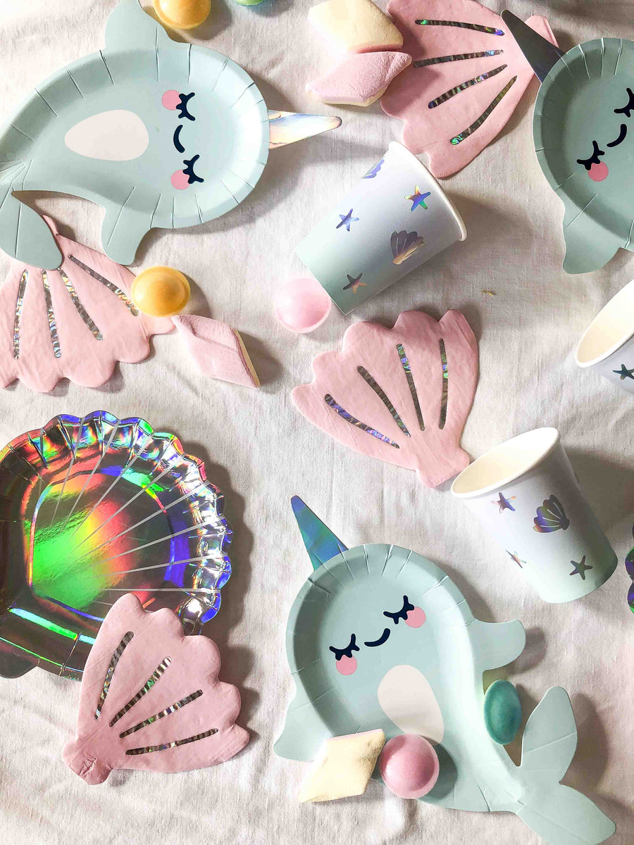 Narwhal party decoration – mermaid party decoration set for 6 people