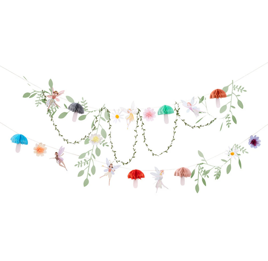 Kindergeburtstag Feen Deko Set mit Feen Girlande von meri meri