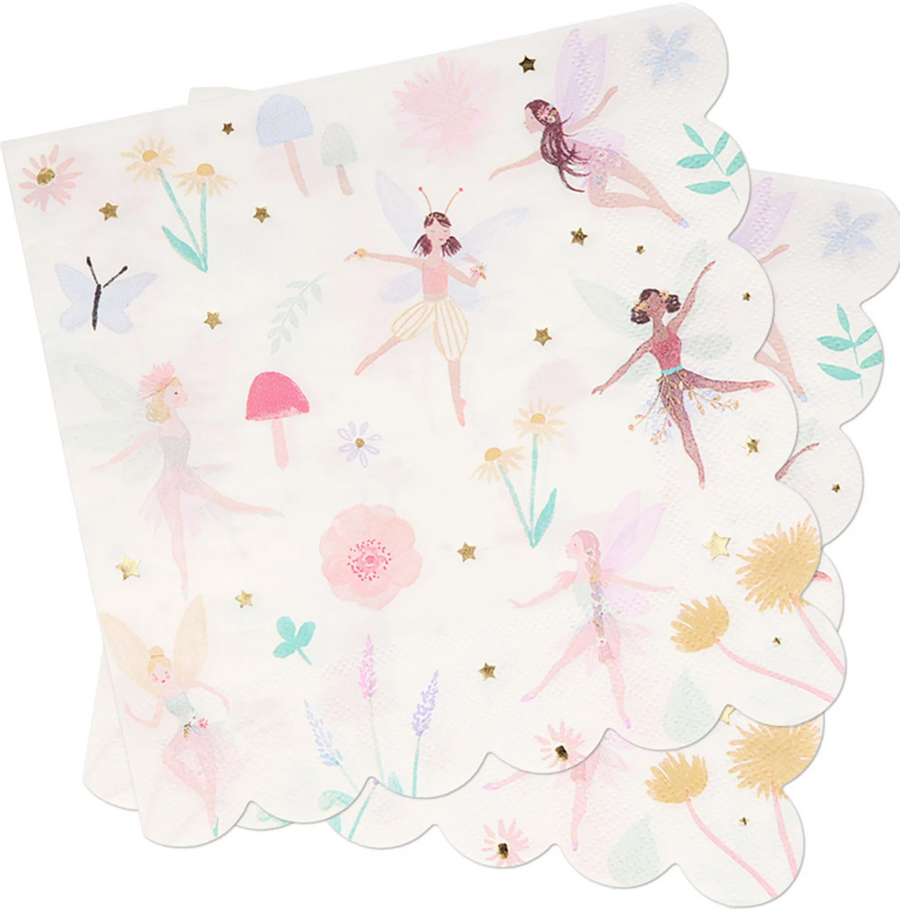 Kindergeburtstag Feen Deko Set mit feen Servietten von meri meri